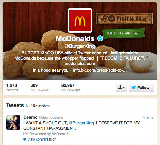 burger king twitter hacked