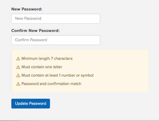 reset password box screenshot