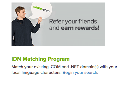 IDN matching program