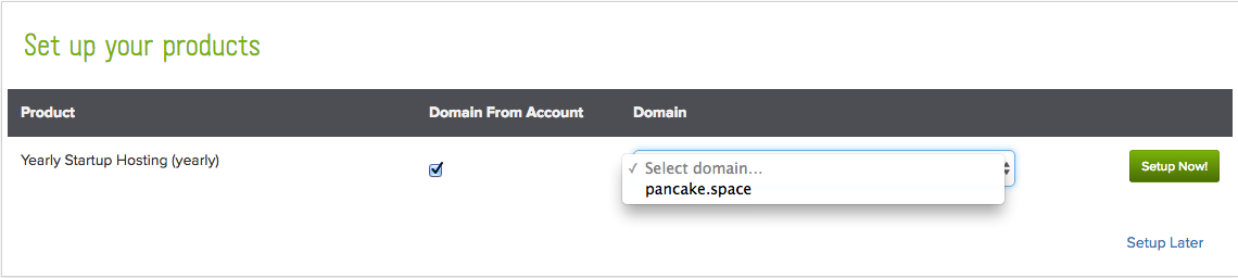 Add existing domain