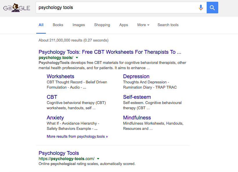 psychology tools search