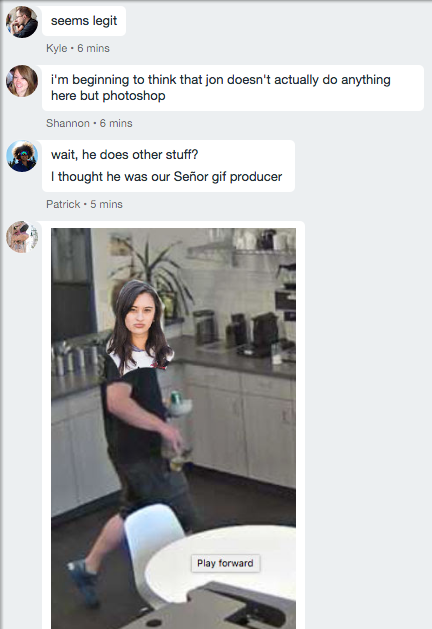 Employees question if John Liu actually does anything other that photo shop people and make GIFS. More photoshopped allegations of CLEARLY the most innocent person in the whole office are wrongly presented.