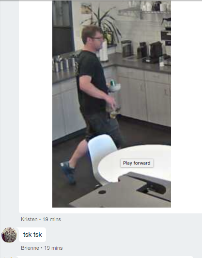 The photo evidence caught on the kitchen camera catches Ryan in the act