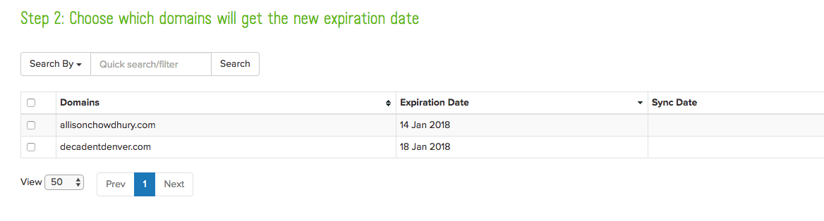 Expiration date sync
