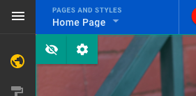 Click the carrot next to "Home page"