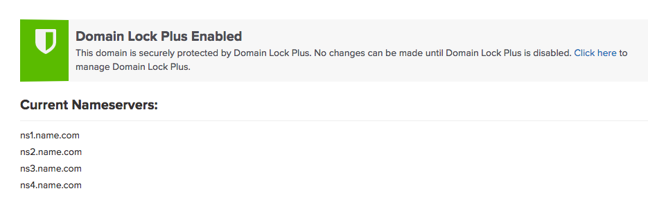 Domain Lock Plus prevents information change