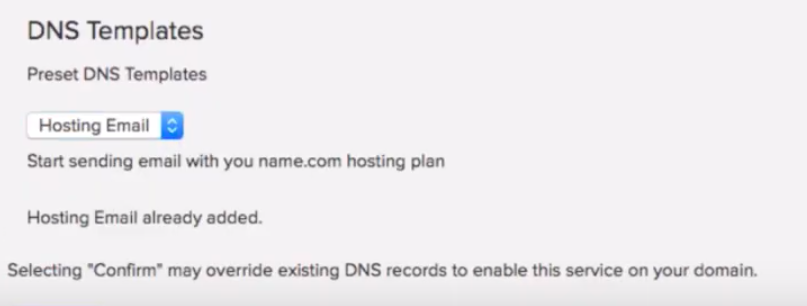 Use DNS templates to select Hosted Email. This will automatically apply the correct DNS records to your domain.