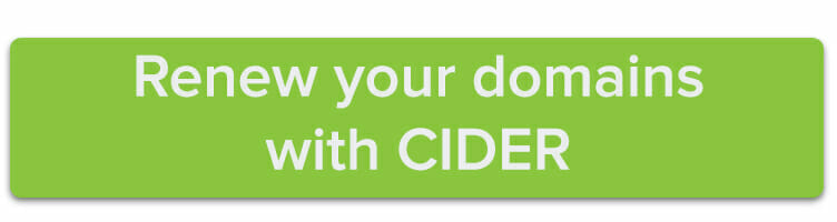 Renew your domains with CIDER