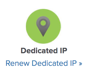 A green dedicated IP means that you do have a dedicated IP set up for your hosting plan. The IP address will be listed on the page.
