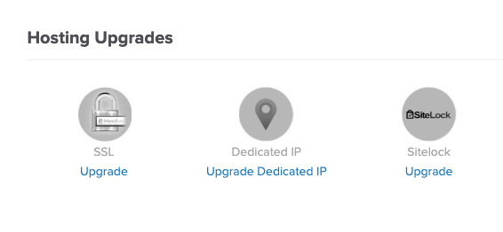 Upgrade your hosting plan with a dedicated IP via the hosting upgrades section of your web hosting dashboard